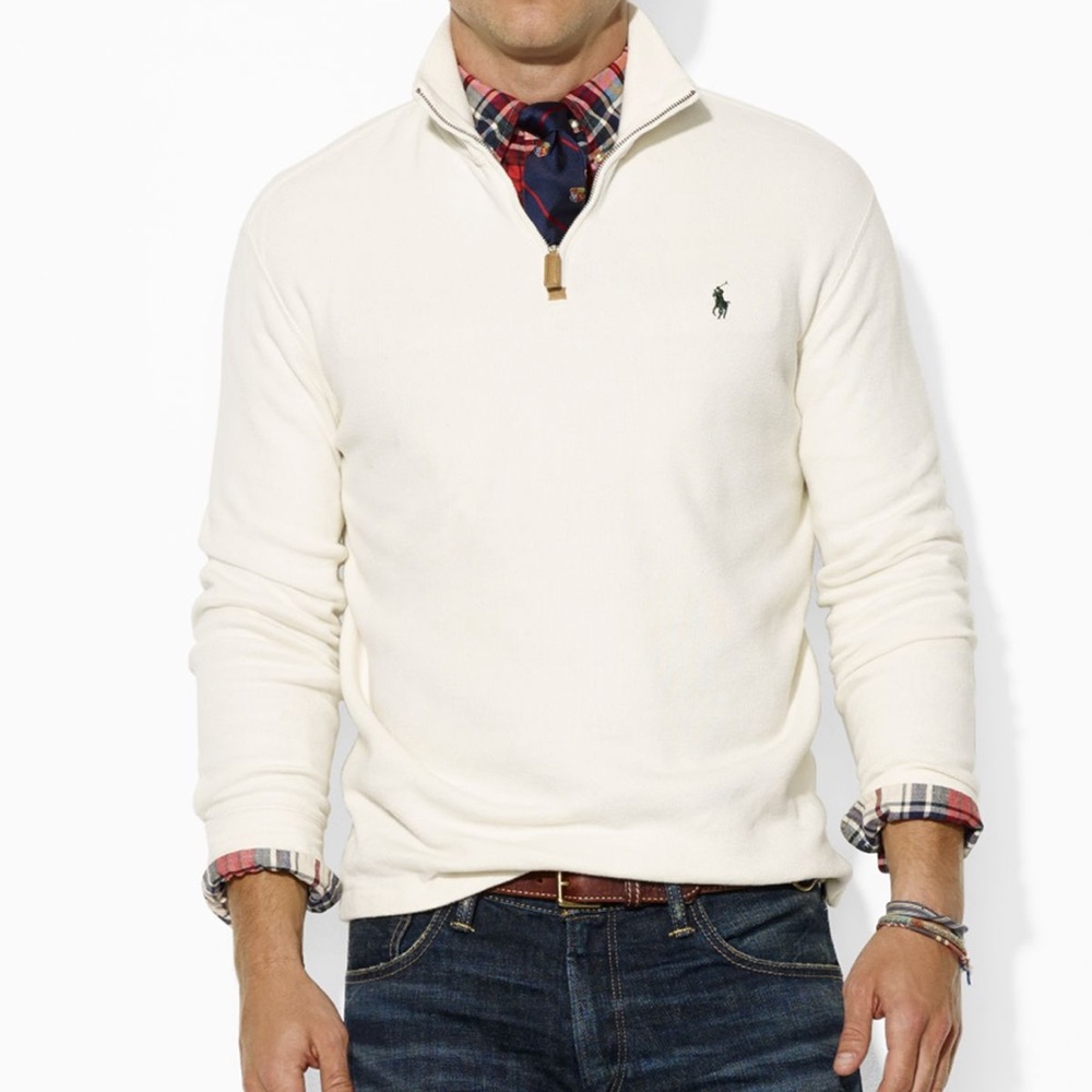 POLO RALPH LAUREN CLASSIC MENS HALFZIP PULL OVER L